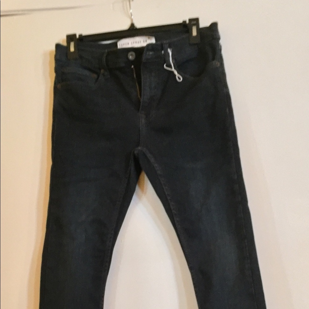 Topshop Super Spray On Black Skinny Jeans
